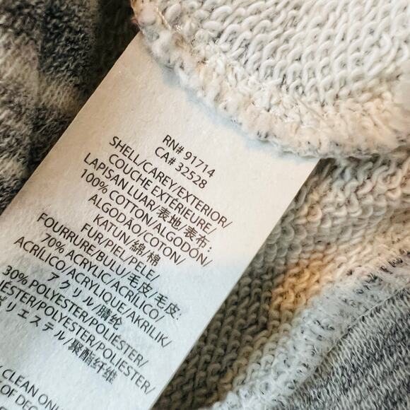 Armani Exchange Cotton Vegan Fur Cardigan Heather Knit Single Button - L - Picture 6 of 6